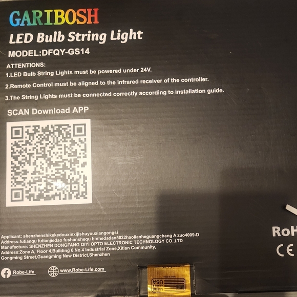 Garibosh 49' multi color led string lights - Picture 2 of 2
